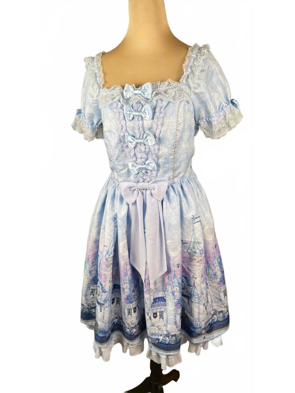 Angelic Pretty Castle Mirage Print Lolita Dress-Sax Blue 2015 Perfect in Disney! - Picture 13 of 15